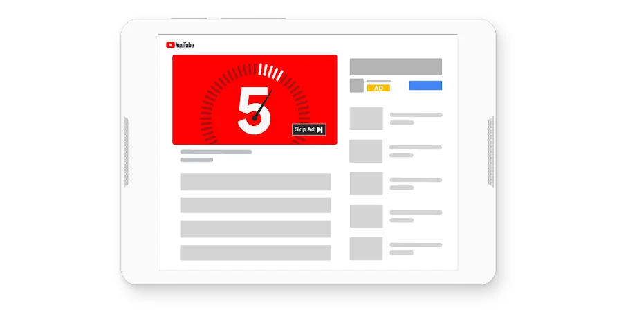 فرمت Skippable in-stream ads در تبلیغات ویدئویی گوگل