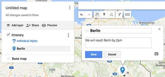 افزودن توضیحات به نقشه در google my maps افزودن توضیحات به نقشه در google my maps
