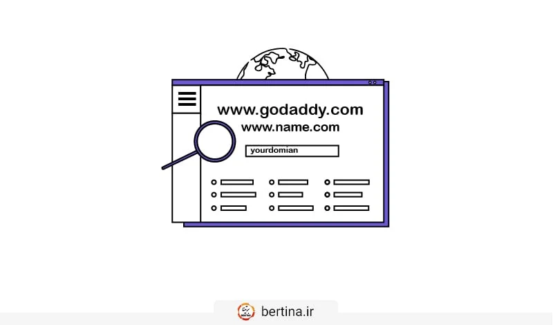 سایتهایی مانند GoDaddy و Name از جمله سایتهای معتبر برای ثبت دامنه خارج از ایران هستند.