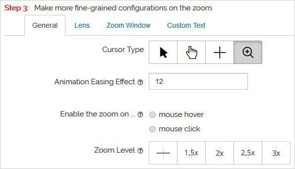 تنظیمات زوم ذره بینی تصاویر در پلاگین WP Image Zoom تنظیمات زوم تصویر در پلاگین WP Image Zoom