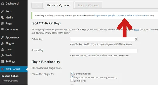 تنظیمات پلاگین Better WordPress reCAPTCHA تنظیمات پلاگین Better WordPress reCAPTCHA